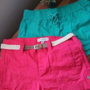 Guess shorts with belt and Forever 21 (2 for1)